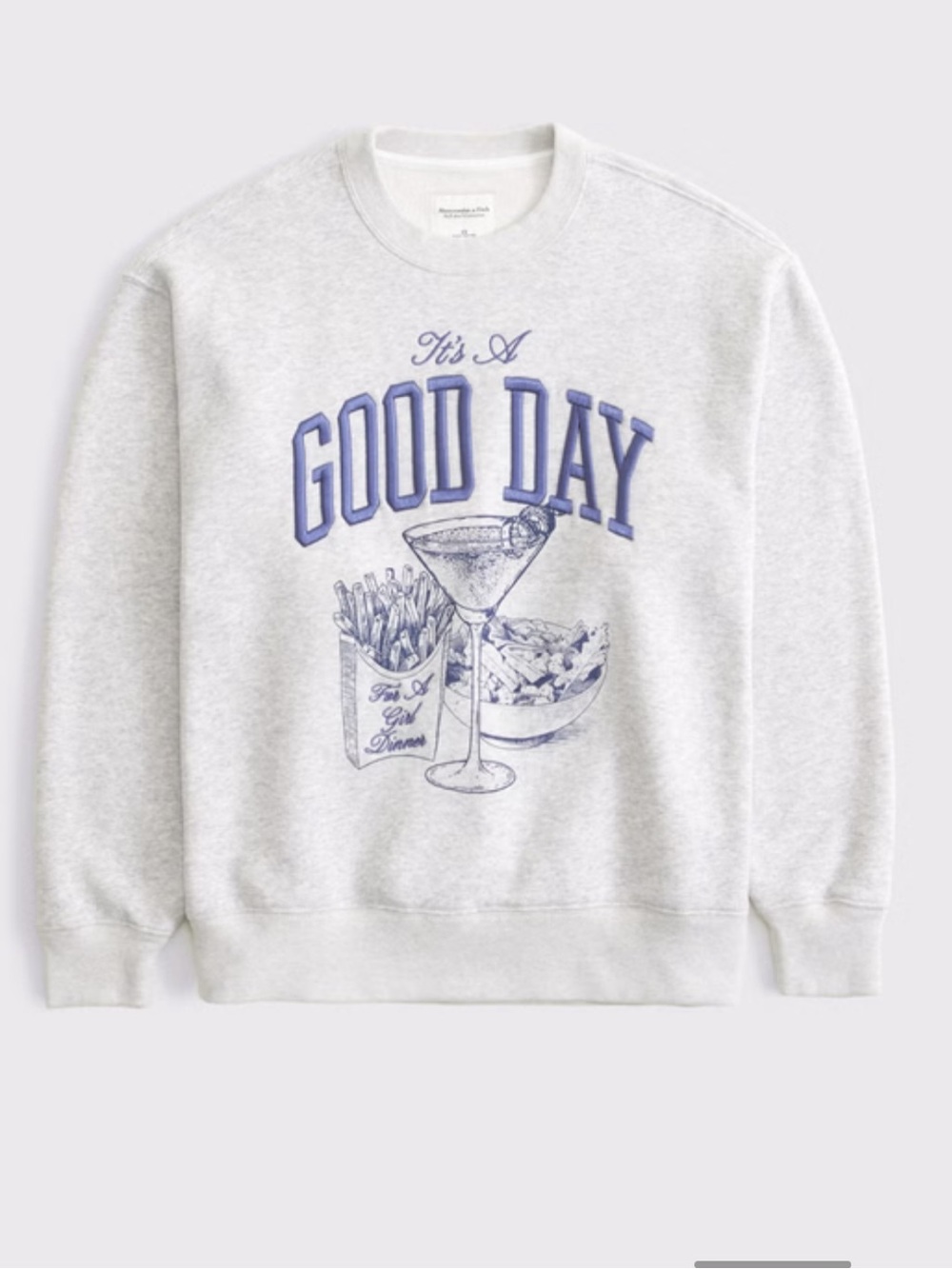 Abercrombie ‘Good Day' Graphic Sweatshirt - Light Heather Gray